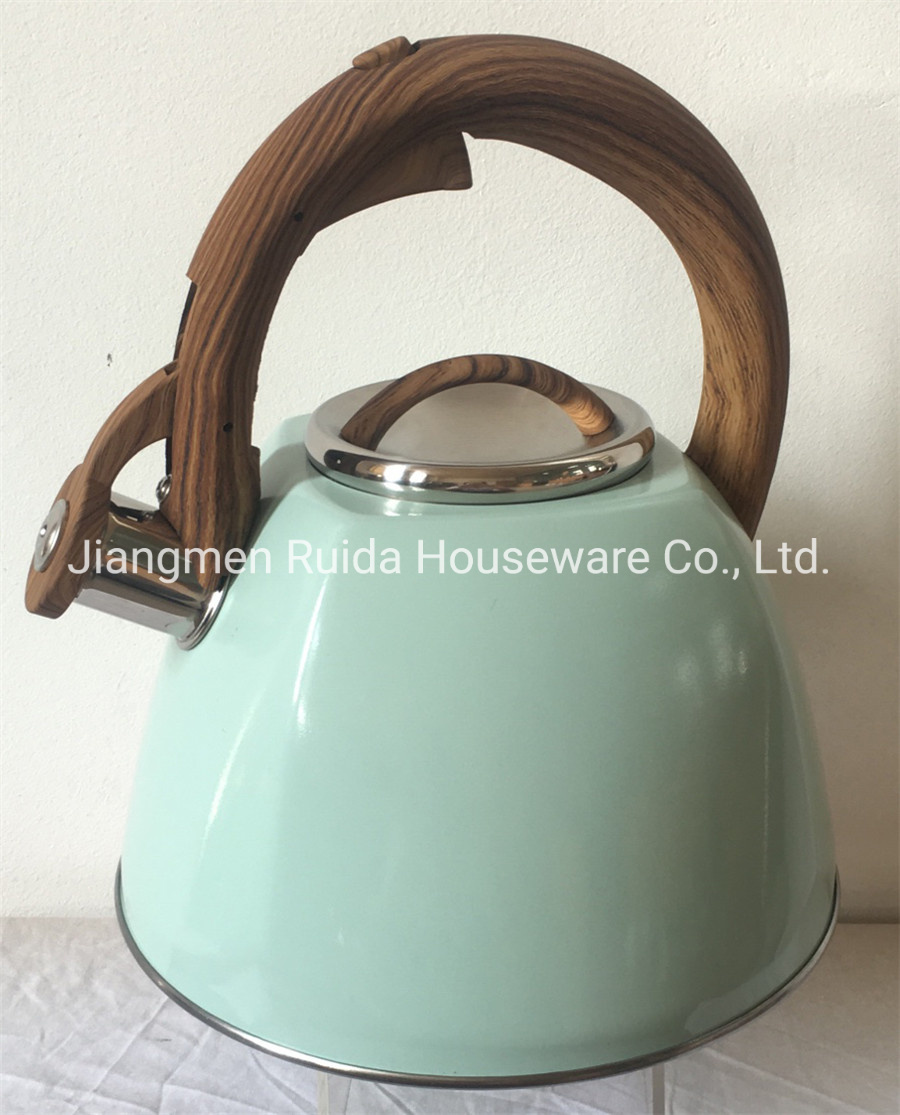 Series Color Painting Kettles 3.0 Liter Stainless Steel Whistling Tea Pot in Soft Touch Handles