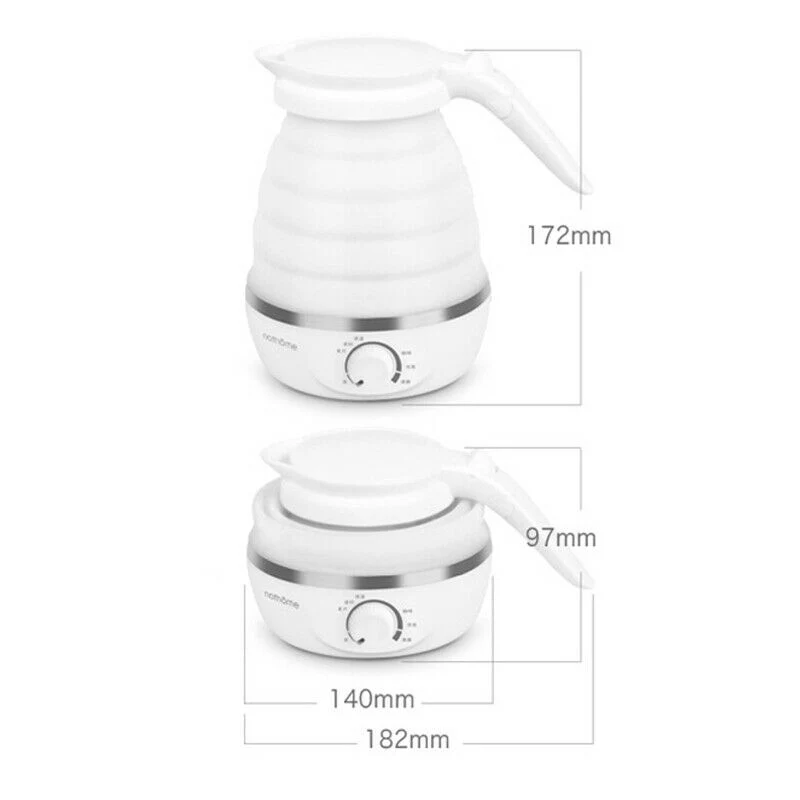 600ml Silicone Foldable Electric Travel Collapsible Water Kettle Boil