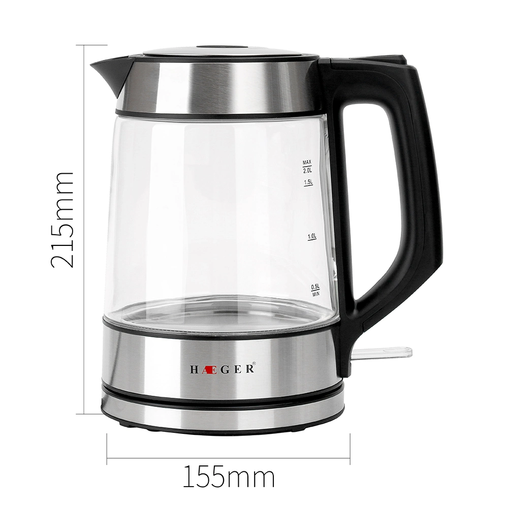 2 L Home Appliance Lead Free Glass Electric Boil Tea Kettle