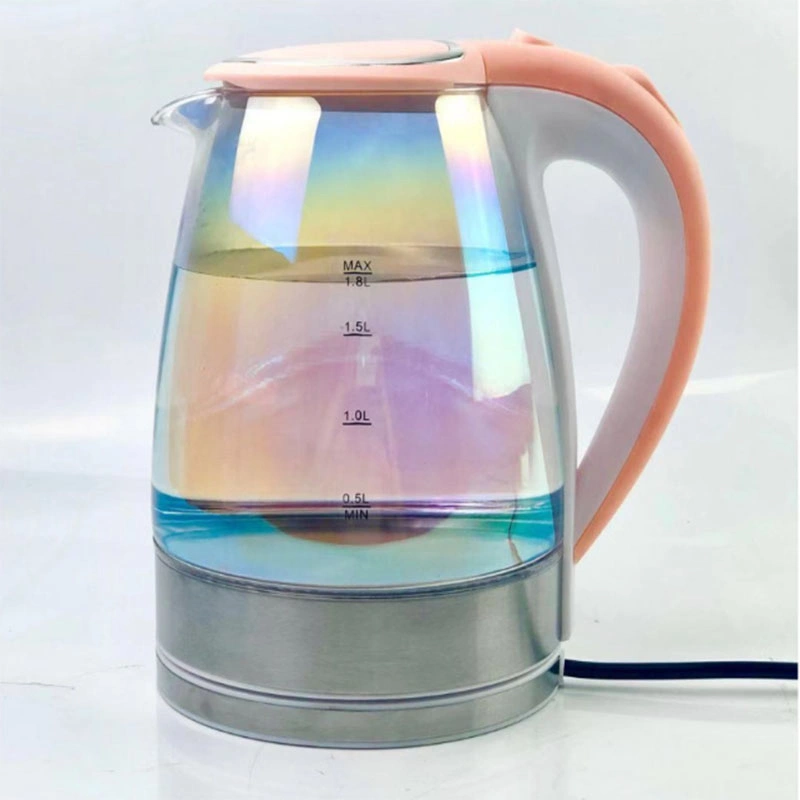 Good Quality Colorful Glass Coating 1.8L Electric Kettle Gek012