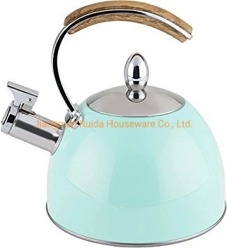 High Quality Soft Touch Handle Stainless Steel Whistling Kettle Tea Kettle with Red Painting