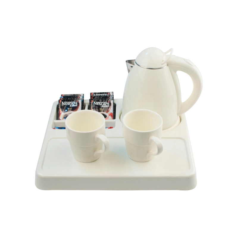 Hotel Rooms /Mini Water Kettle with Teapot Melamine Tray Set for Hotels Guest Room