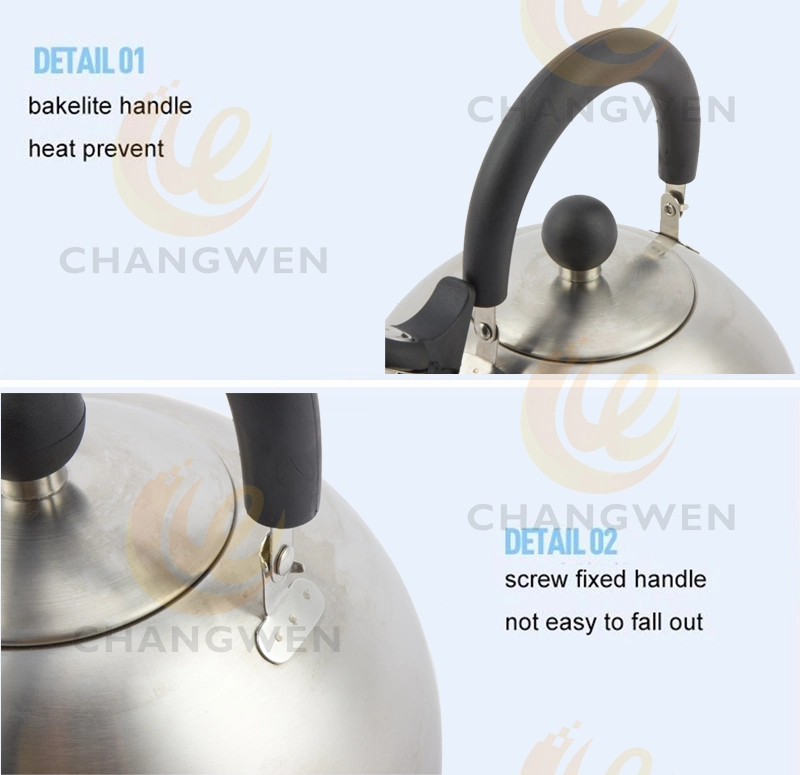 Amazon Hot Selling Tea Kettle 2L/2.5L/3L Stainless Steel Whistling Kettles