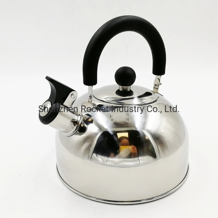 OEM Black Bakelite Moving Handle Whislting Kettle Stainless Steel Tea Pot Kettle Whistling