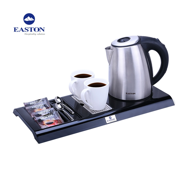 Hotel Stainless Steel Electric Kettle with Tray Set