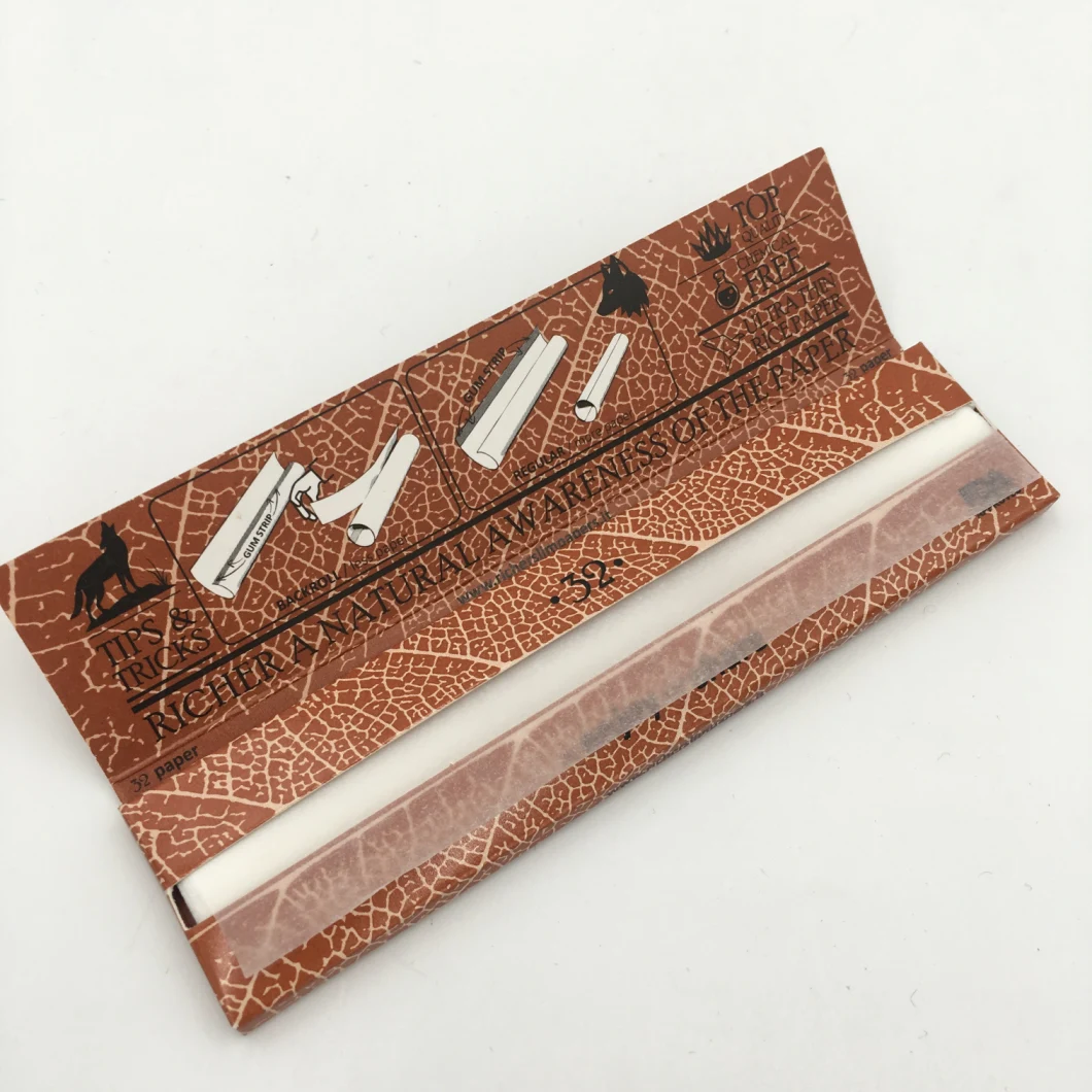 OEM Unbleached Organic Hemp Rolling Paper with Filter Tips