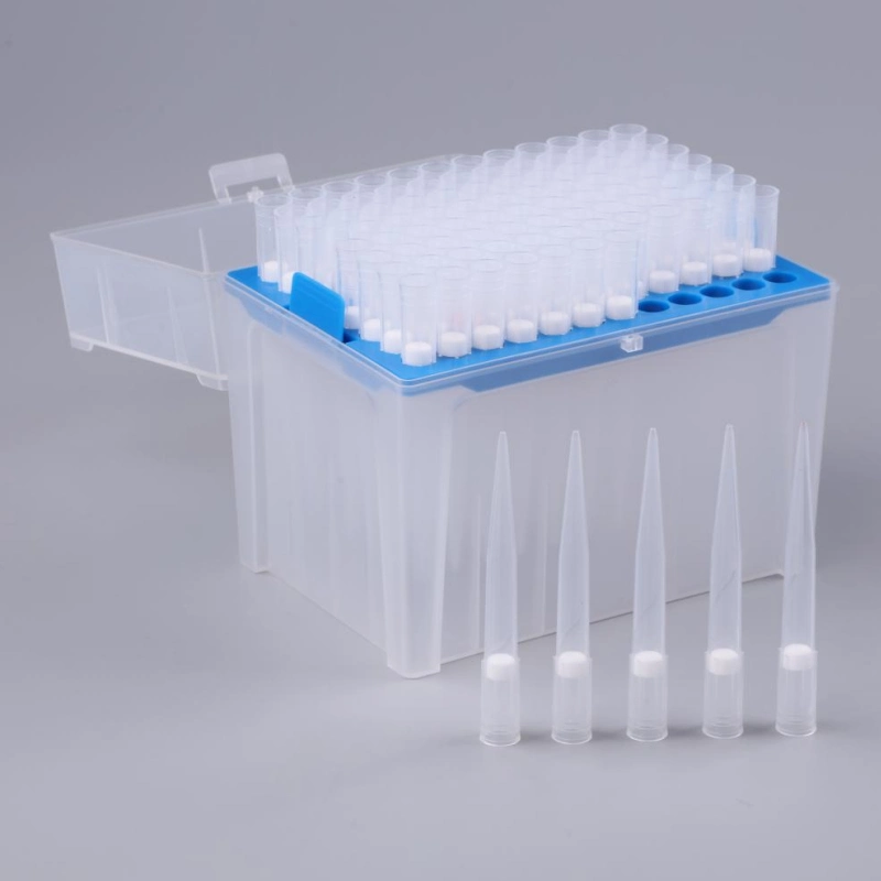 Sterile Pre Sterilize 1000UL Universal PCR Filter Pipette Tips for Laboratory