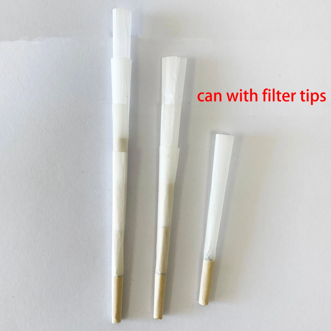 Pre-Rolled Cone Filter Tips Unbleached Hemp Smoking Rolling Paper Cones