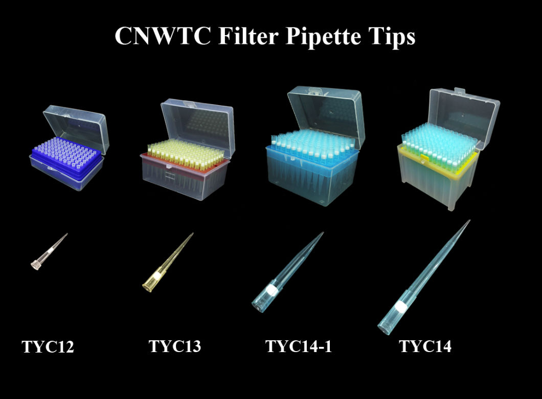 Disposable Sterile Plastic 96 Wells Rack Universal Pipette Filter Tips