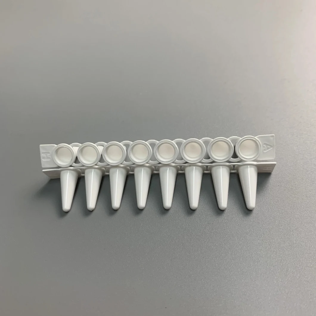 8 Strip PCR Tube 0.1ml White PCR Tube Profile Tube