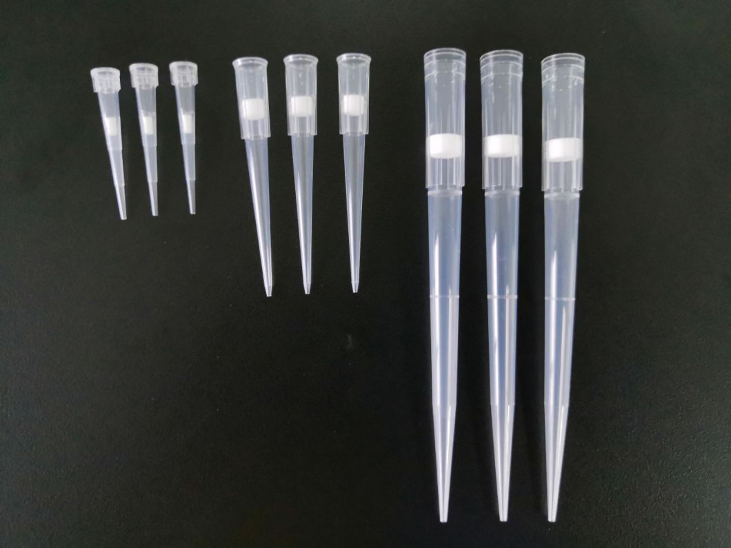 Universal Lab Micro Plastic Filter Pipette Tips for Various Pipets