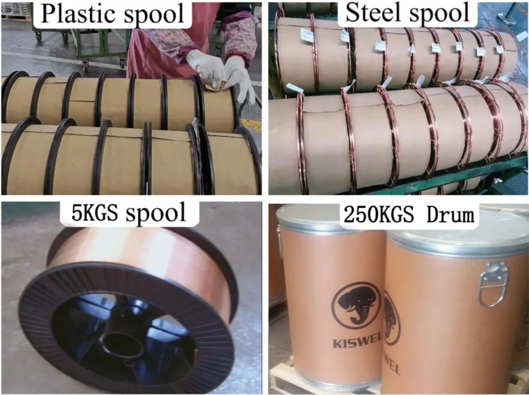 Coated Copper Welding Wire Welding Electrode Er70s-6/Er50-6 CO2 Gas Shielded Welding Wire