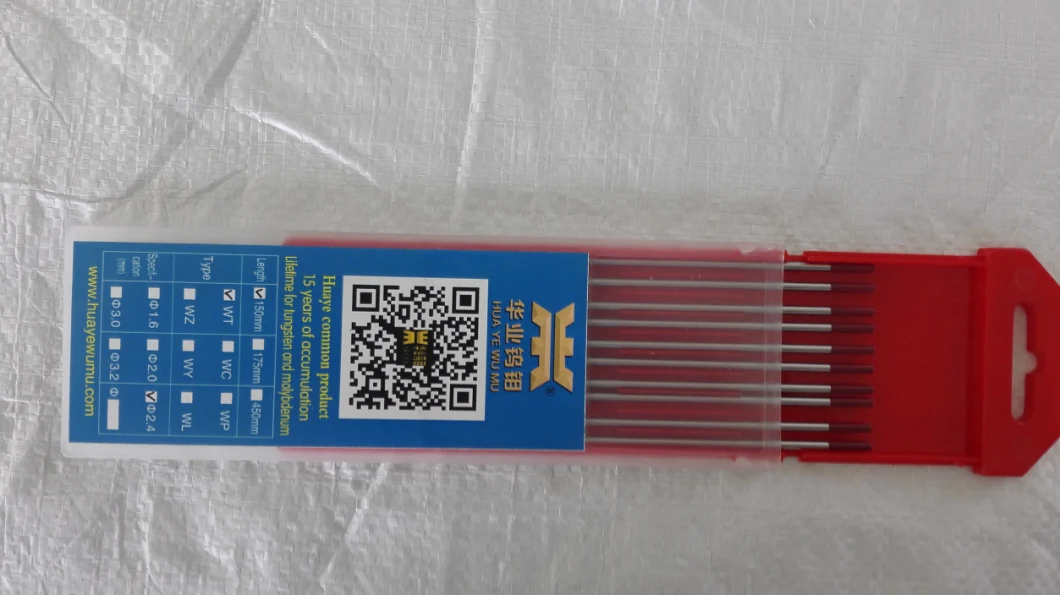 High Quality Thoriated Tungsten Electrode /Tungsten Electrode Wt