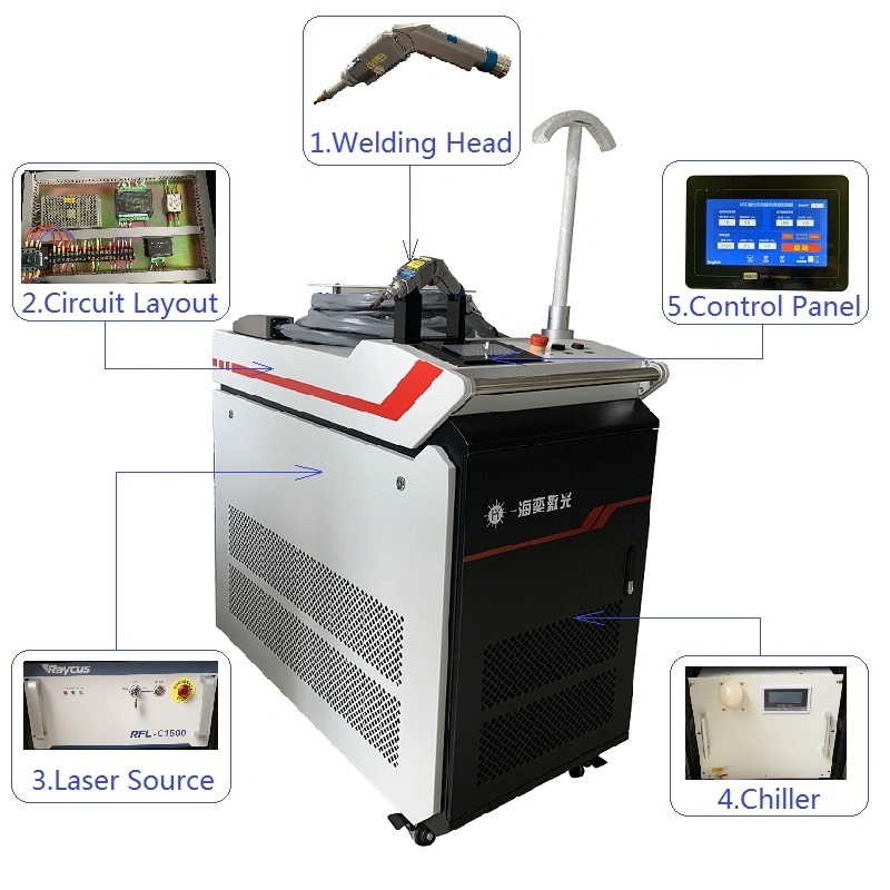 1000W 1500W Hand-Held Automatic Wire Feeding Laser Welding Machine for Welding Metal Stainless Steel Products