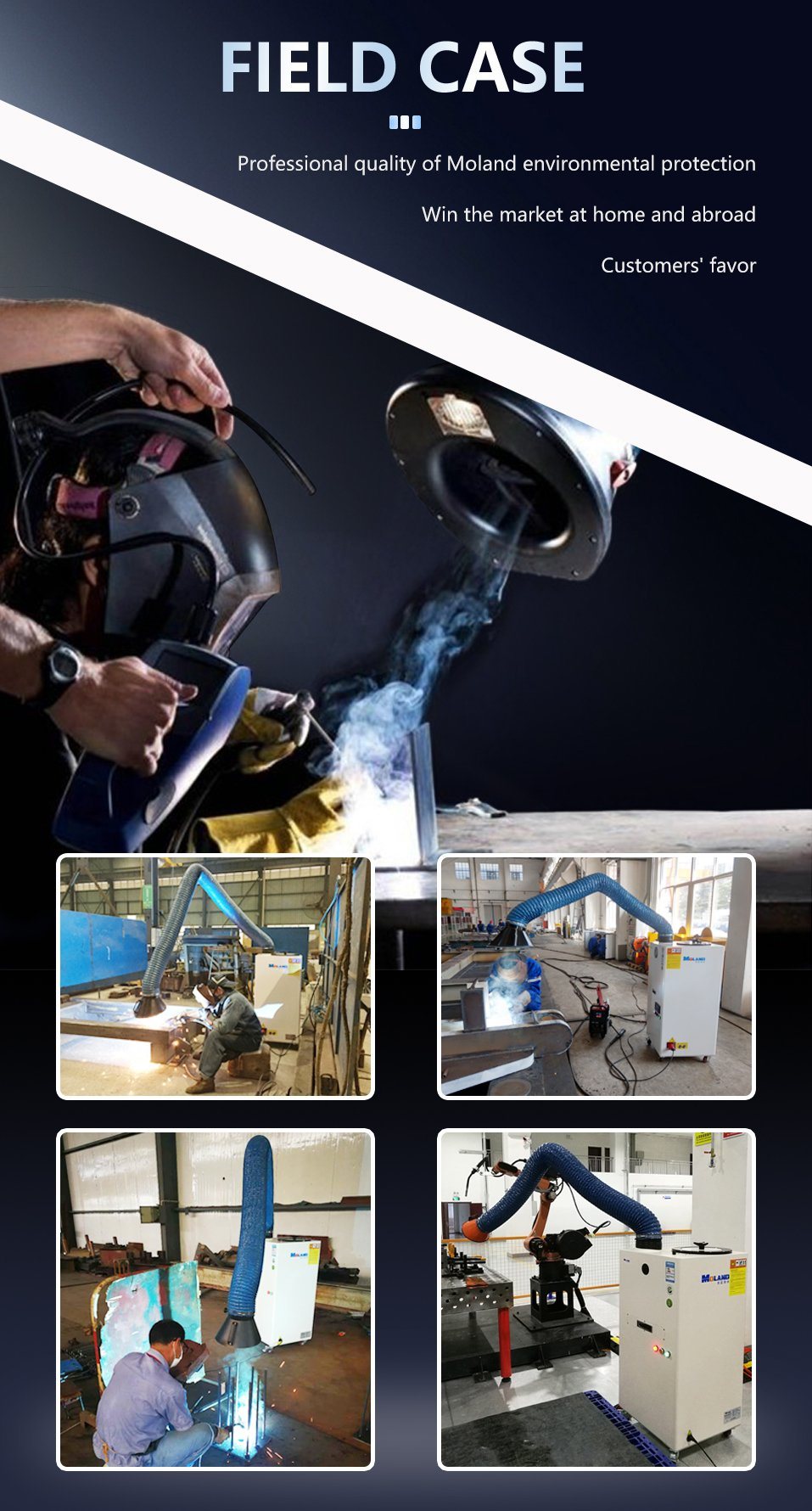 PTFE Filter Welding Dust Extractor and Fume Purifier with One Suction Arm