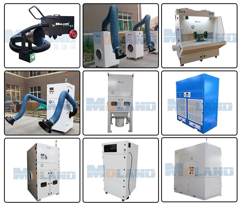 Portable Welding Smoke Cleaner Dust Collector 300W 500m3/H Mobile Welding Fume Purifier