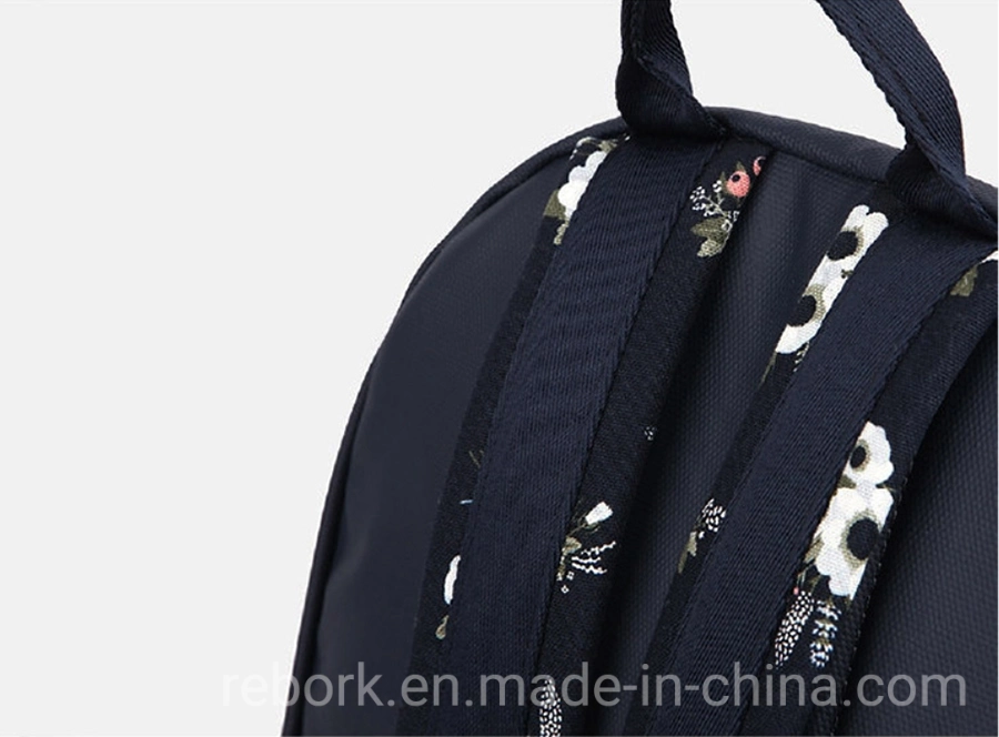 Academy Style Canvas Rucksack Printed Waterproof Versatile School Bag Portable Backpack for Girls