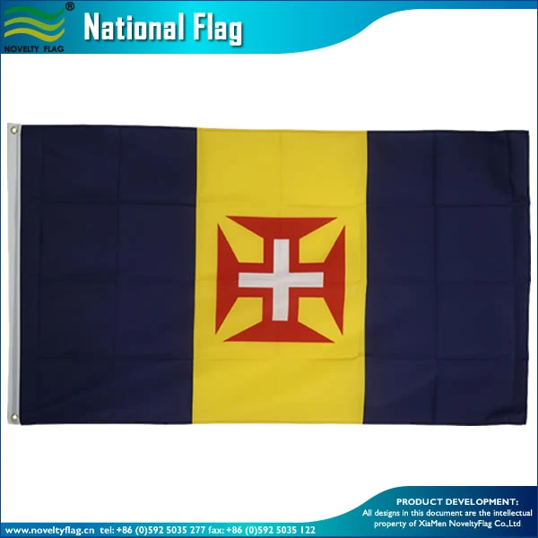Outdoor Atlantic Island Archipelago Portugal Portuguese Cross Madeira Flag (J-NF05F09223)