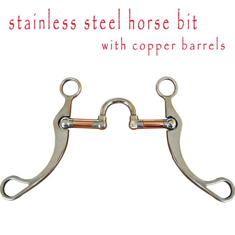 High-Quality Equestrian Supplies Stainless Steel Western Horse Mouth Horse Red Copper Pipe Western Horse Chewing