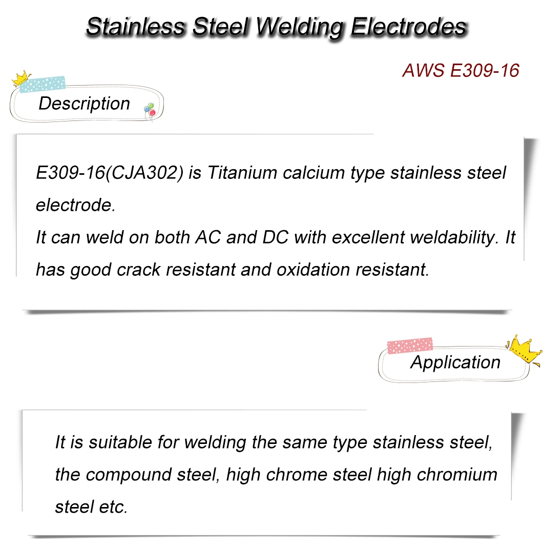 Factory Hot Sales 309-16 Stainless Steel Welding Electrodes