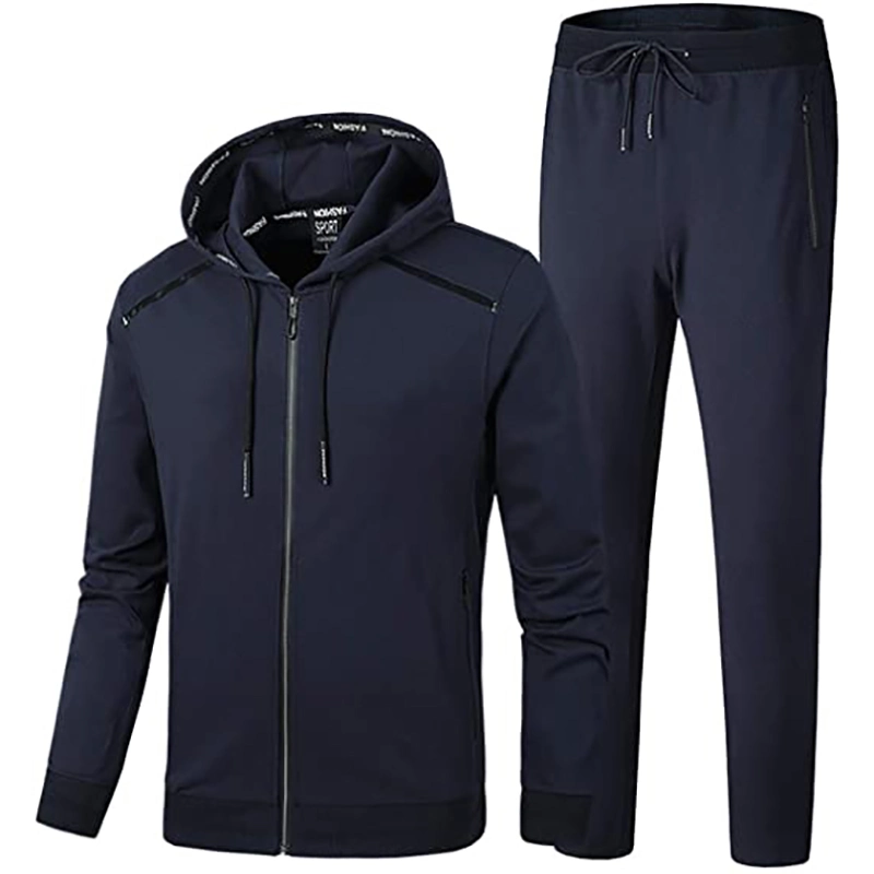 Mens 2 Piece Academy Hooded Tracksuit Jacket and Pants Set Training & Jogging Wear