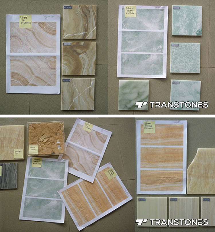Transtones Artificial Translucent Stones New Design Alabaster Office Desk