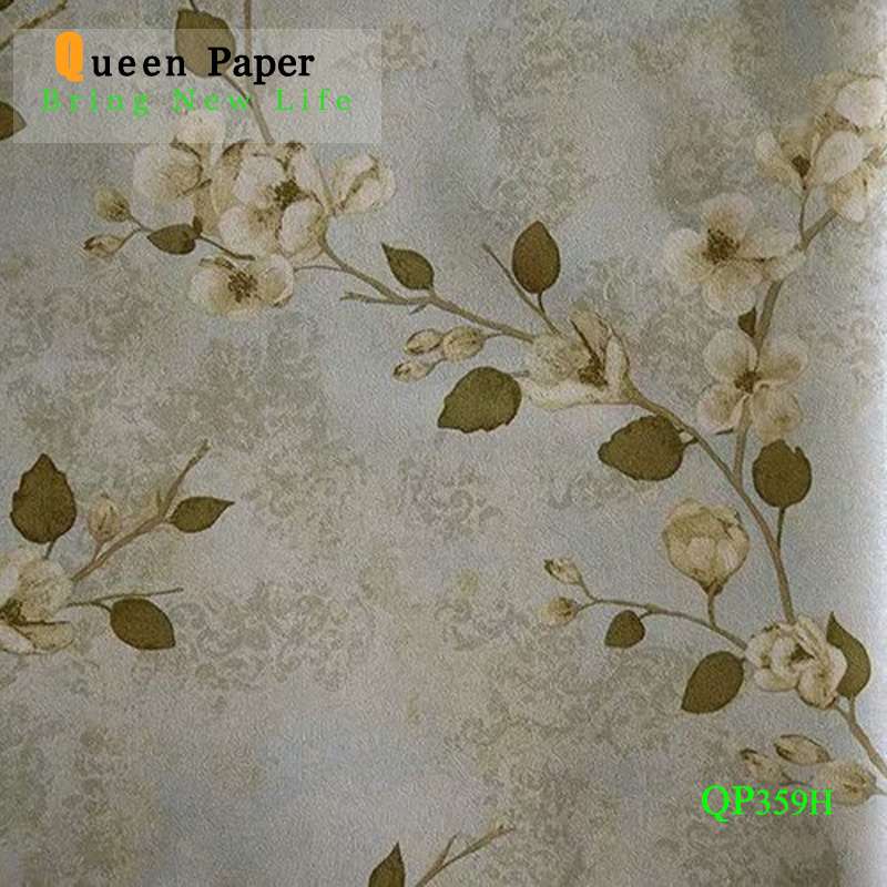Rural Style of The Republic Flower Wallpaper for Restaurant Building Material for Decoraton Material