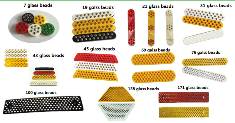 69 Glass Beads Reflectors for Road Stud