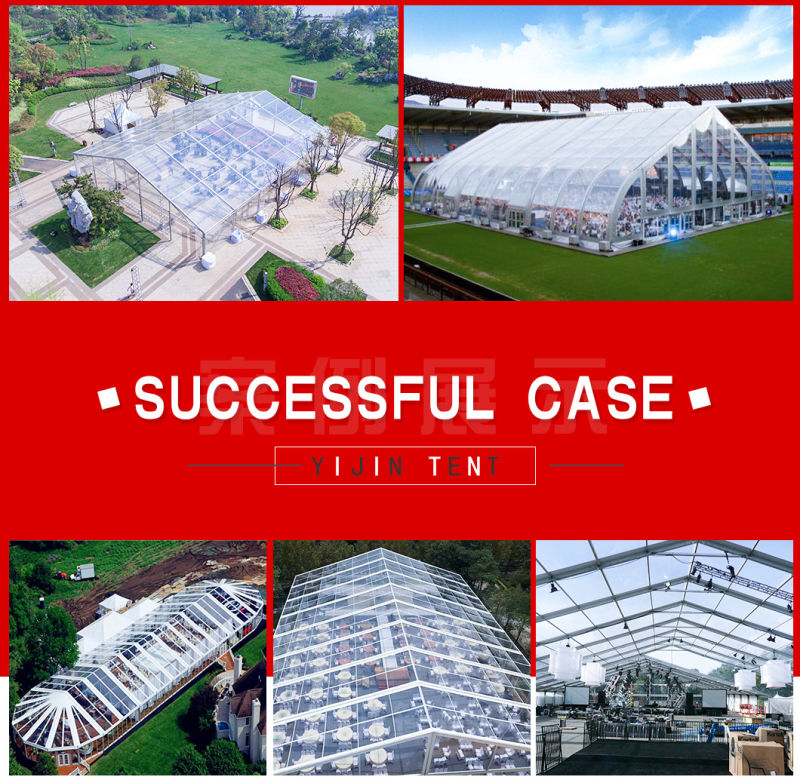 China Strong Transparent Wedding Tents 10X30m for 300 People