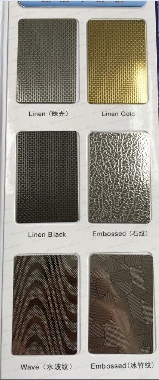 2016 Stainless Steel Embossing Plate Linen