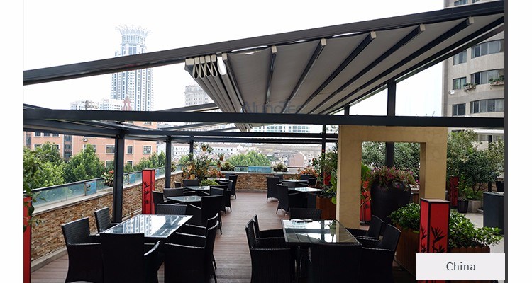Shade Motorized Awning Retractable Pergola Awnings with Zipper Screen