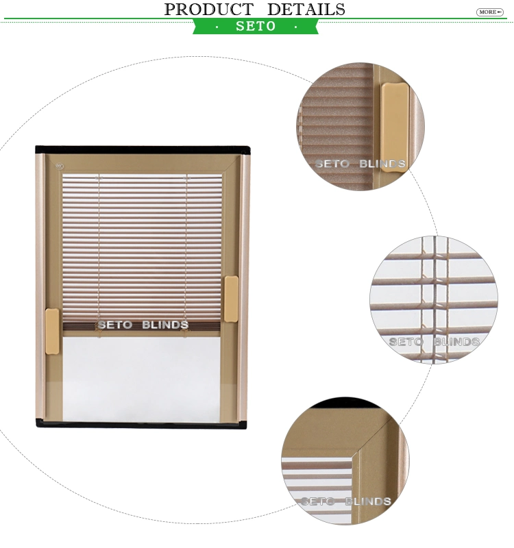 Aluminum Office Curtains and Blinds with Hollow Glass Inserts Blinds Office Hollow Blinds