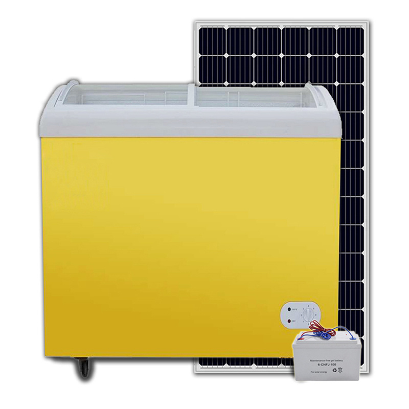 SD/Sc-258y Curved Glass Door Solar Display Ice Cream Freezer Stickers
