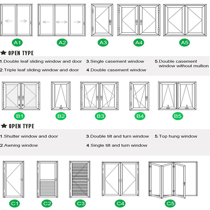 Aluminum Double Glazed Windows Hurricane Impact Windows Casement Windows