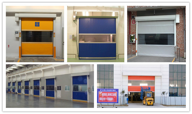Industrial Automatic Vertical Lifting PVC Fabric Rapid Rolling Shutter for Medical Clean Room