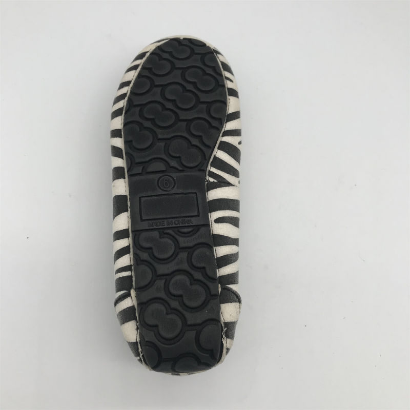 Black and White Zebra Ribbon Plus Velvet Winter Casual Shoes