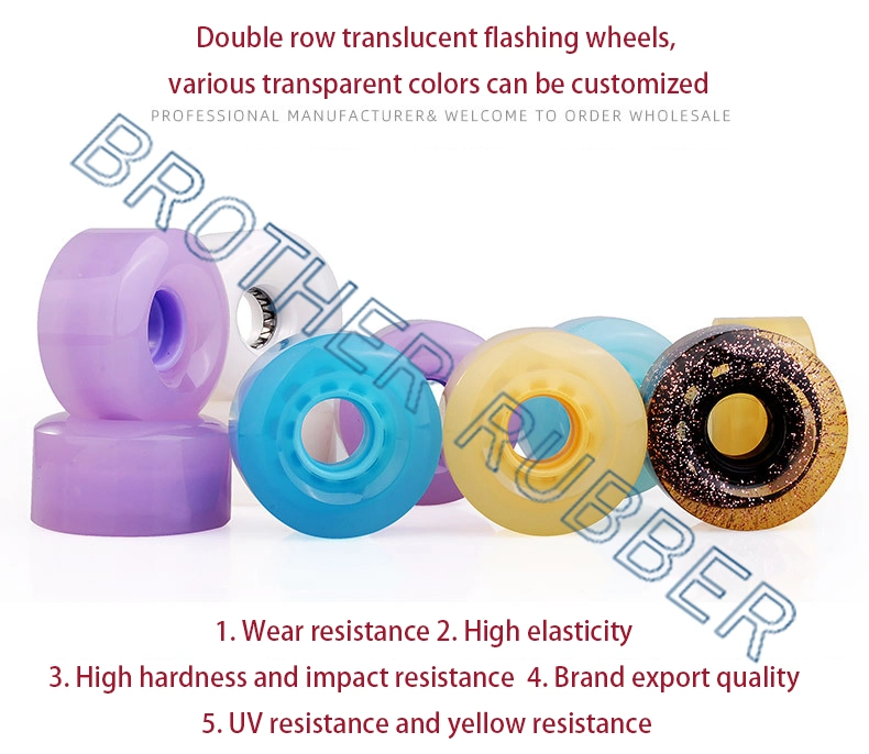 Translucent Skate Wheel Factory Wholesale High Quality PU Translucent Skate Wheel Made in China