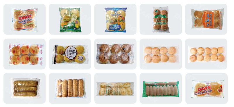 Automatic Bread Bun Croissant/Burger Bun Flow Pack Packing Machine