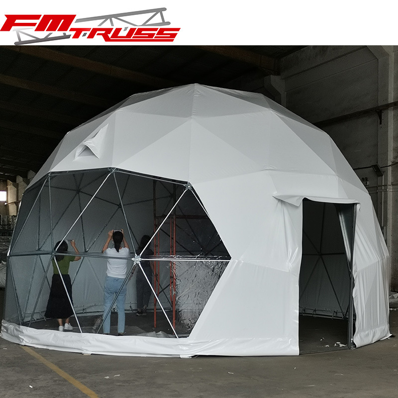 6m Half White Dome Tents Luxury Glamping Tents for 2 People