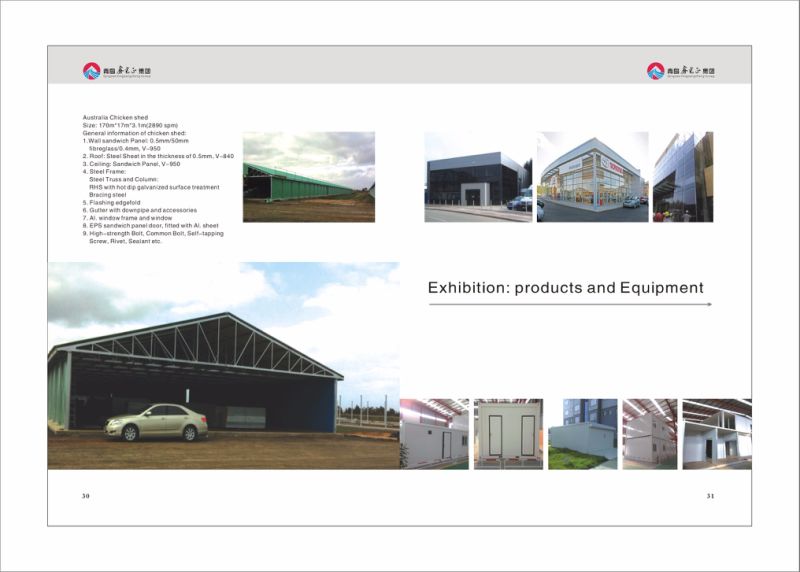 Prefabricated Steel Structure Poultry Farms with Ce, CSA&as Certificate