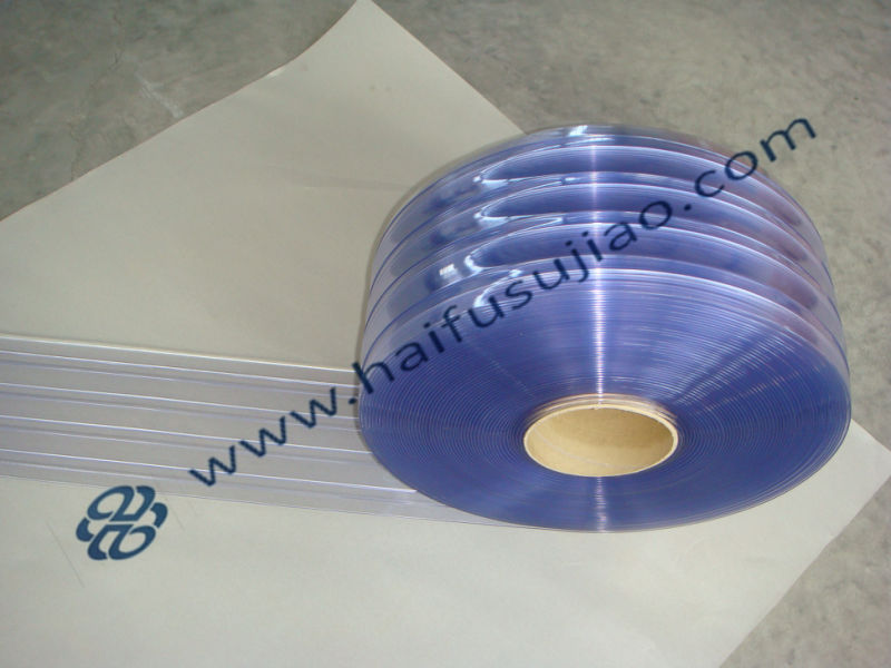 Ribbed, Flat Strip PVC Curtain for Door Curtain Roll