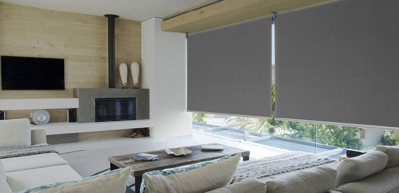 Fiberglass & PVC Blackout Window Curtain Fabric for Roller Blind