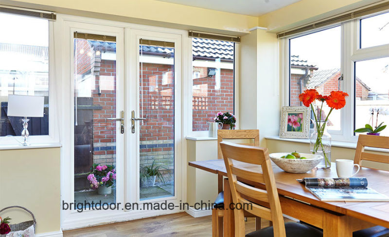 French Doors with Blinds with Double Clear Tempered Glass