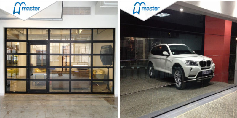 Customized Commercial Industrial See-Through Glass Garage Door