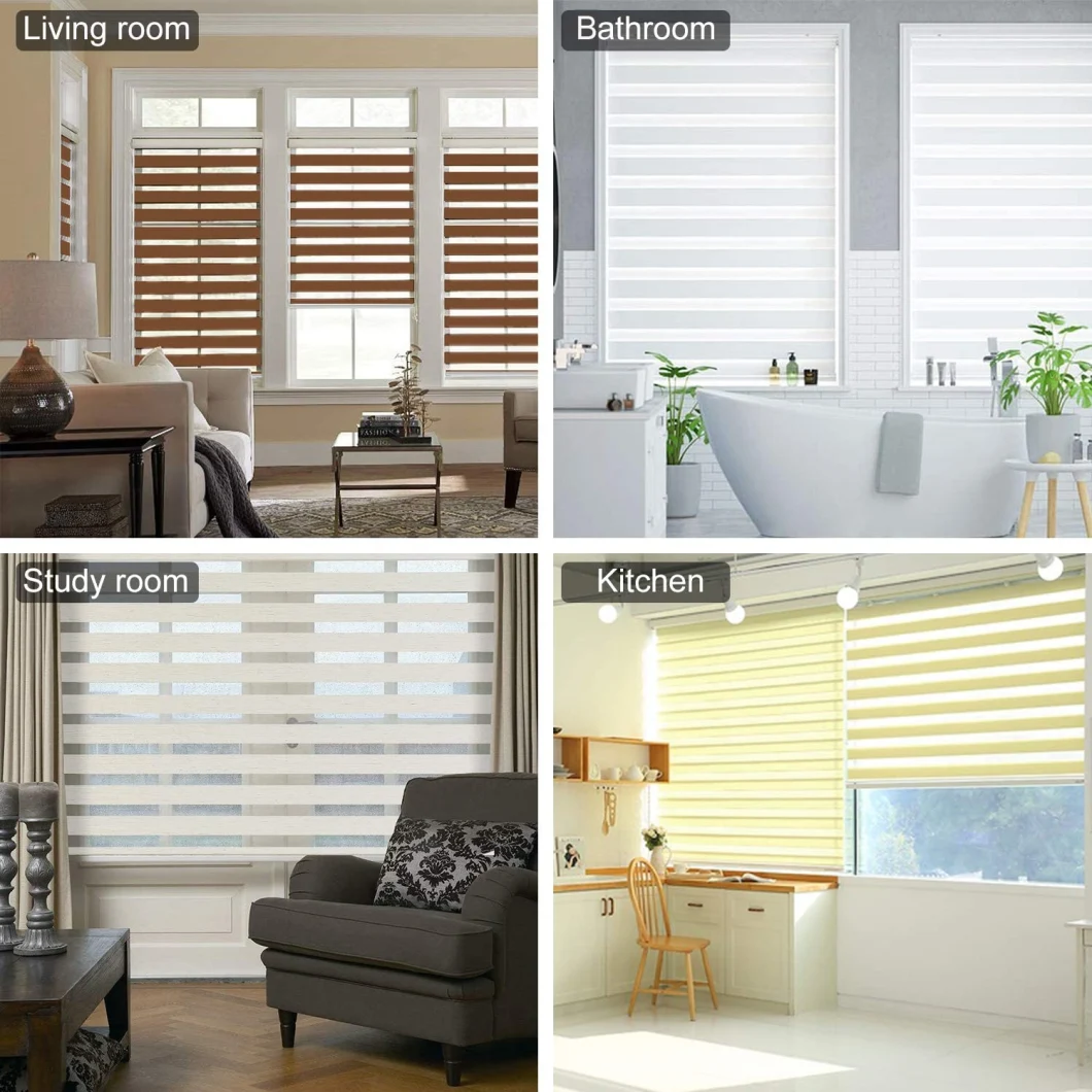 Polyester Fabric Roller Shades Window Blinds Black Plain Customized Chain Roller Blinds