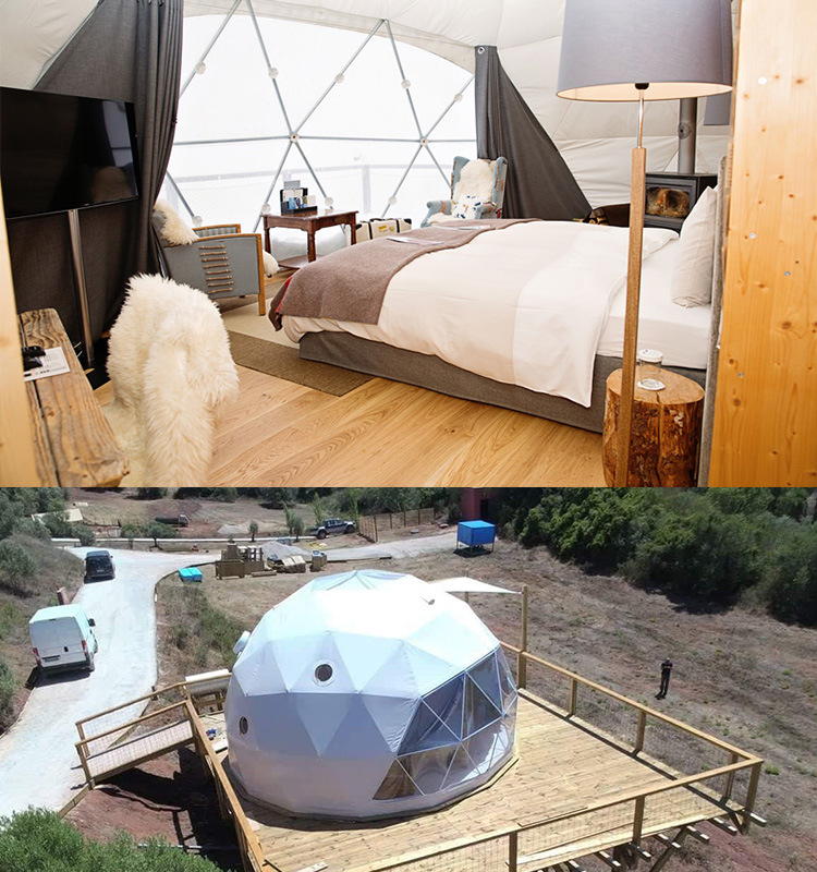 Customized Glamping Glowing Dome Tents for 2-8person