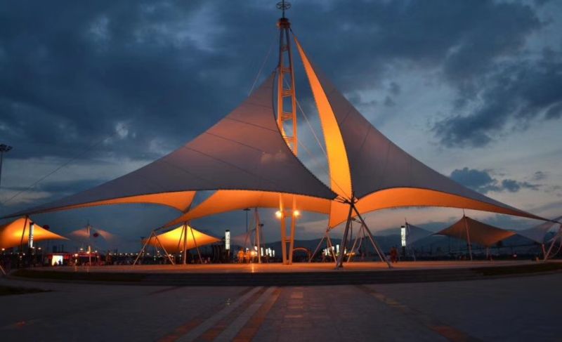 PVDF /ETFE Waterproof Shade Tents Architecture Membrane Tents