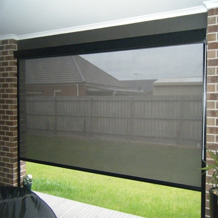 Outdoor Windproof Sun Shades Motorized Roller Blinds/ Electrical Zipper Roller Blinds Components