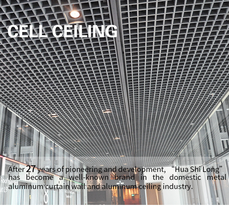 Hunter Douglas Aluminium Metal Open Cell Ceiling Interior Office Decoration