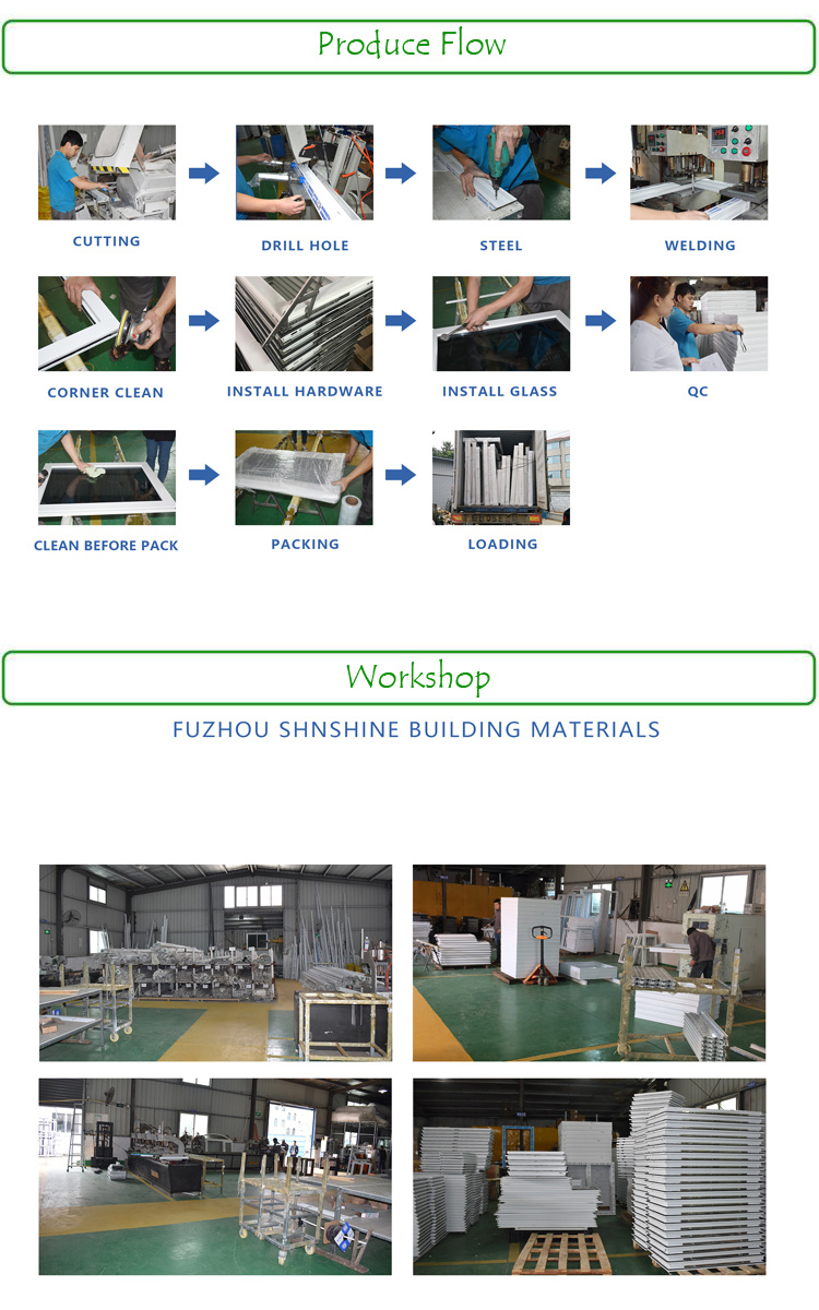China Supplier of PVC Impact Glass Casement Doors